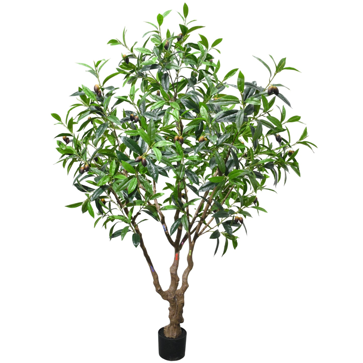ZSENENT 7.5ft Large Realistic Artificial Olive Tree with Olives - Premium Silk Mediterranean Faux Tree with Bendable Branches & Sturdy Base for Indoor Outdoor Farmhouse Office Decor