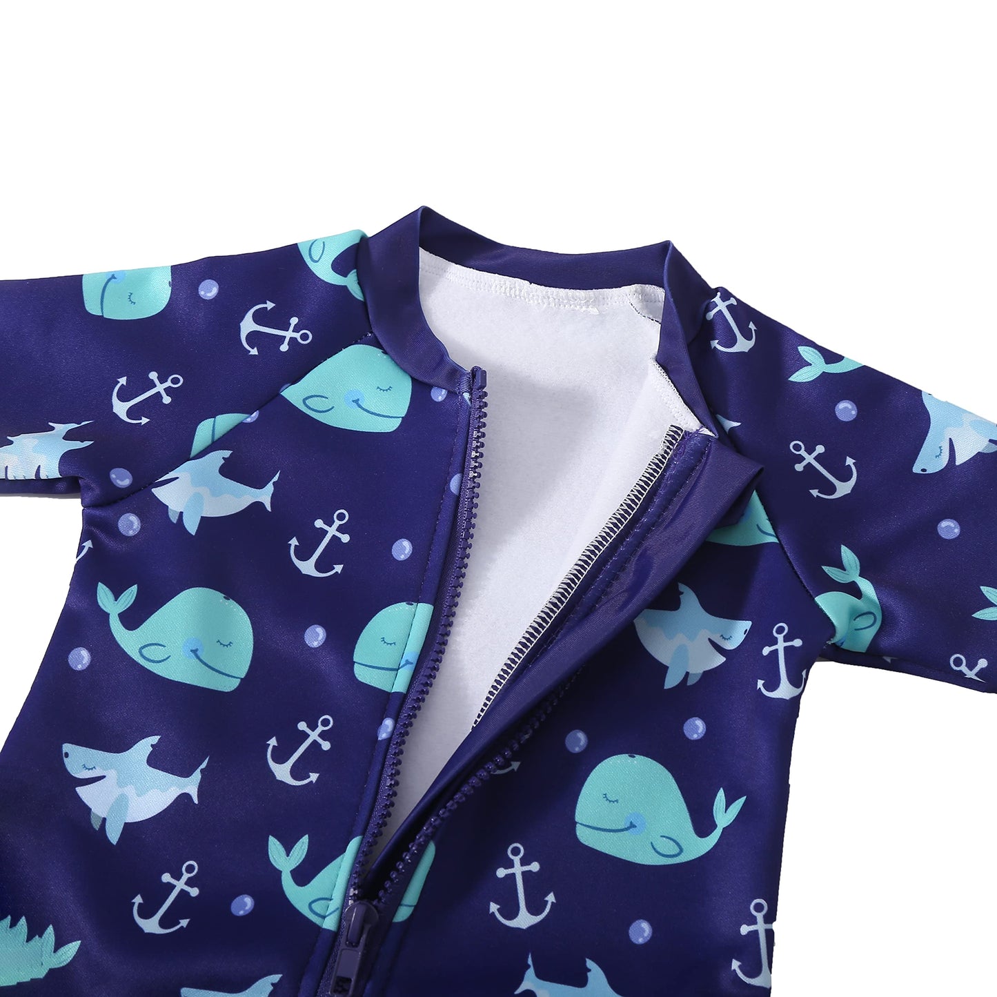 Swimbubs Baby Swimming Warm Suit Boys Fleece Lined Wetsuit Girls UV UPF50 Sun Protection Swimsuit (2-3 Years, Blue Whale)