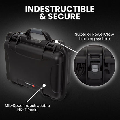 NANUK 920 Hard Case – Waterproof Travel Hard Case with Customizable Cubed Foam, 16.7” x 13.4” x 6.8”, Dustproof & Impact-Resistant, Airline Carry-On Approved – Black