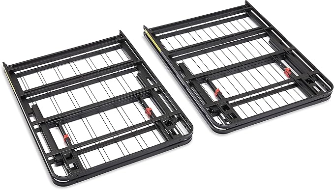 Amazon Basics Bed Frame with Storage, Foldable Metal Platform, Sturdy Steel