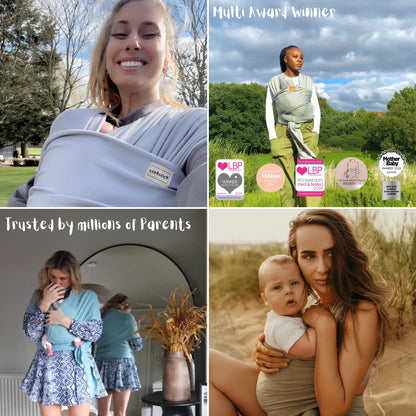 Baby Sling Wrap Newborn to Toddler Carrier 7-35lb - Soft Stretchy Baby Wrap Sling - Safety Tested - Hands-Free Baby Wrap Carrier - Newborn Sling (Sage)