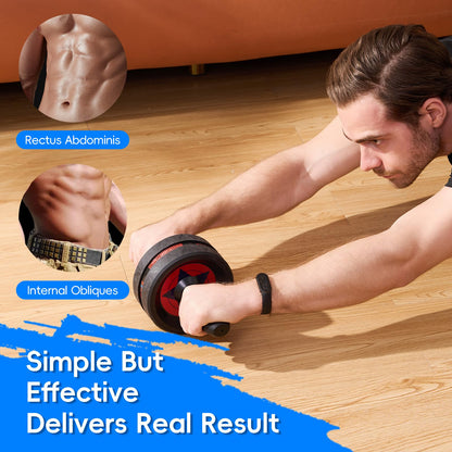 Ab Roller Wheel for Abs Workout - Abdominal Exercise Equipment with 2 Knee Pads for Home Gym, Core Strength Training, Fitness Equipment for Men & Women