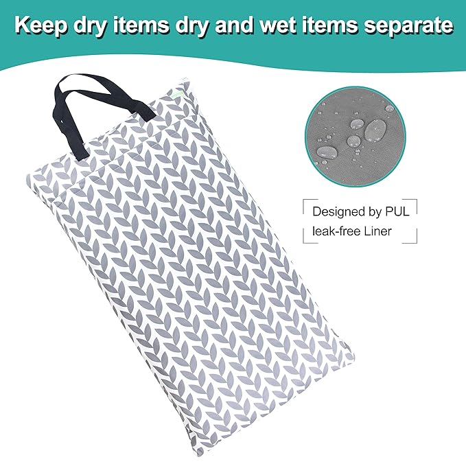 wegreeco Reusable Hanging Wet Dry Cloth Diaper Bag