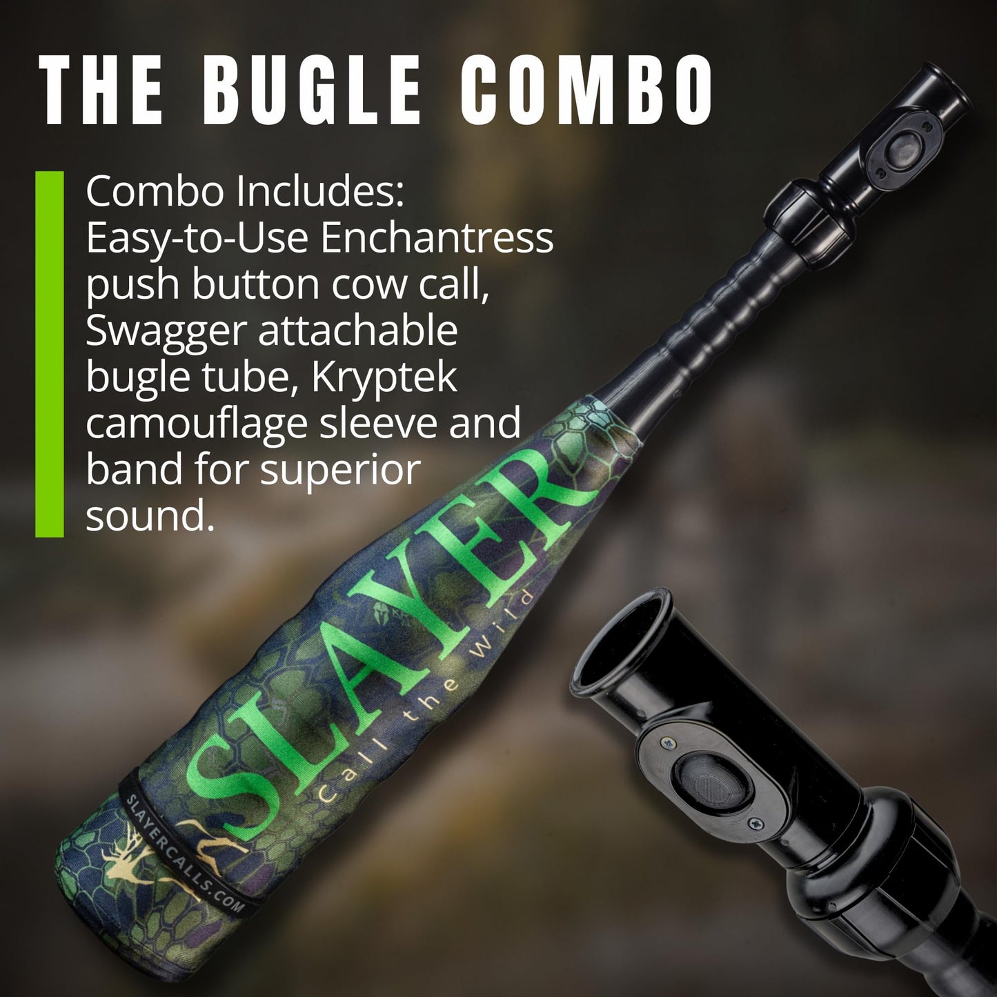 The Enchantress Elk Slayer | Push Button Elk Call for Realistic Cow Elk Sounds | Call + Bugle + Extra Reed