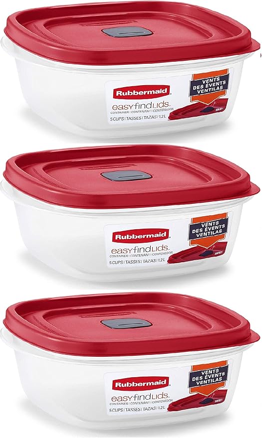Rubbermaid Easy Find Lid Square 5-Cup Food Storage Container