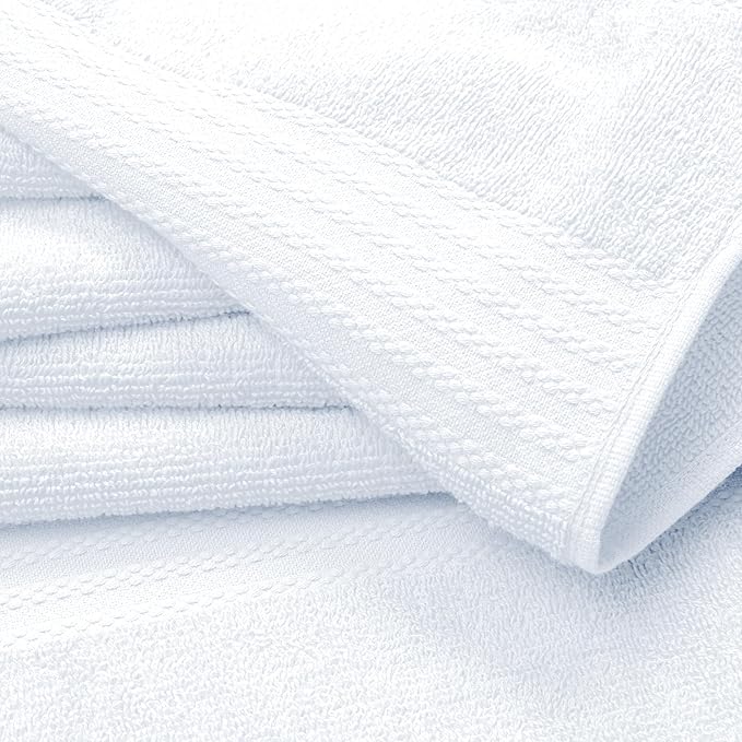 GLAMBURG Premium Cotton 4 Pack Bath Towel Set