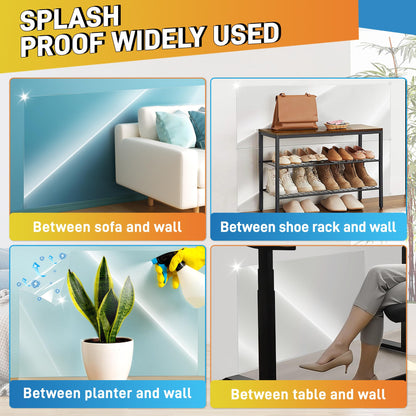 Loiion Electrostatic Wall Protective Film, Back Splashes for Kitchens, Clear Wall Protector Plastic Film, Static Cling Protective Film, Protector from Trash Can, Chair Back, Dogs, Cats, 300CM