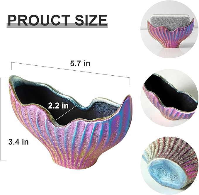 Sponge Holder for Kitchen Sink, Ceramic Dish Sponge Holder