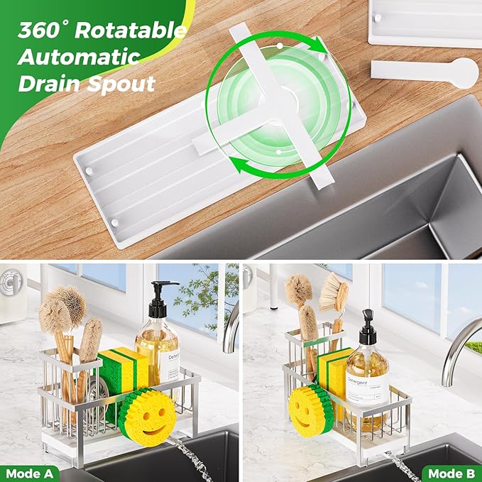 Sponge Holder for Kitchen Sink, Sink Caddy