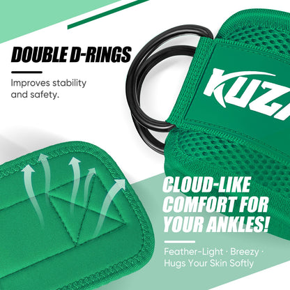 Ankle Resistance Bands with Cuffs, Ankle Weights Bands for Working Out, Women Leg and Glutes Workout Equipment, Exercise Bands for Kickbacks, Butt and Booty Trainer, Home Gym Fitness Equipment