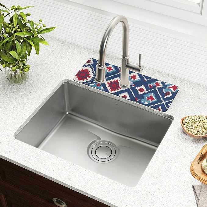 Kitchen Sink Splash Guard 2 PCS 14.7 Inch Sink Faucet Mat Splash Guard