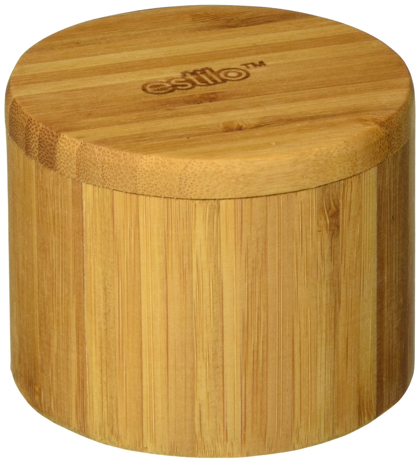 Estilo Premium Bamboo Salt and Pepper Bowls, Wooden Spice Containers with Magnetic Swivel Lids, Perfect for Salt, Spice, Sugar, Pepper Brown