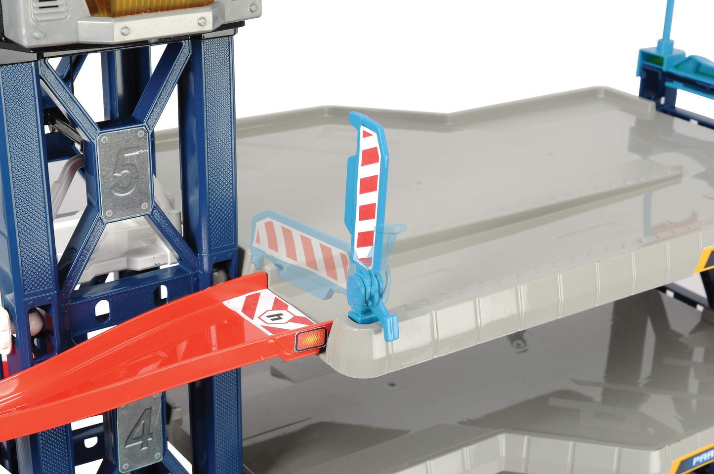 Dickie Toys Parking Garage, Playset, Parking Garage, 4 Floors, Elevator, 4 Die-Cast Vehicles, 1 Helicopter, Light & Sound, Includes Batteries