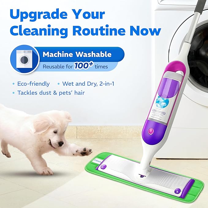 3 Pack Reusable Microfiber Mop Pads, Compatible