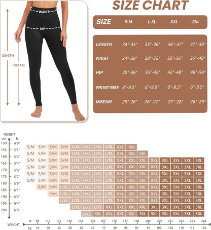 VALANDY High Waisted Leggings for Women Stretch Tummy Control Workout Running Yoga Pants Reg&Plus Size
