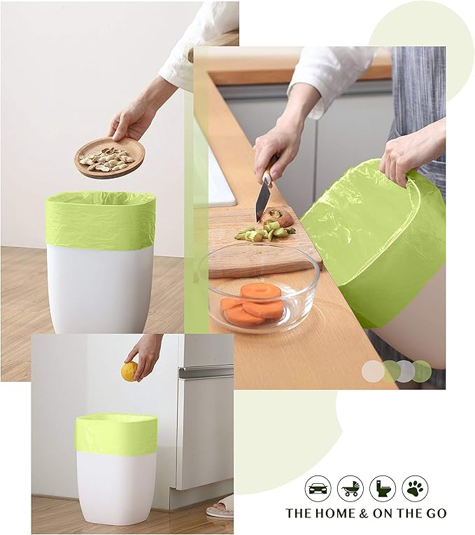 FORID 4 Gallon Garbage Bags, Strong Trash Can Liners, 15 Liter Wastebasket Bags