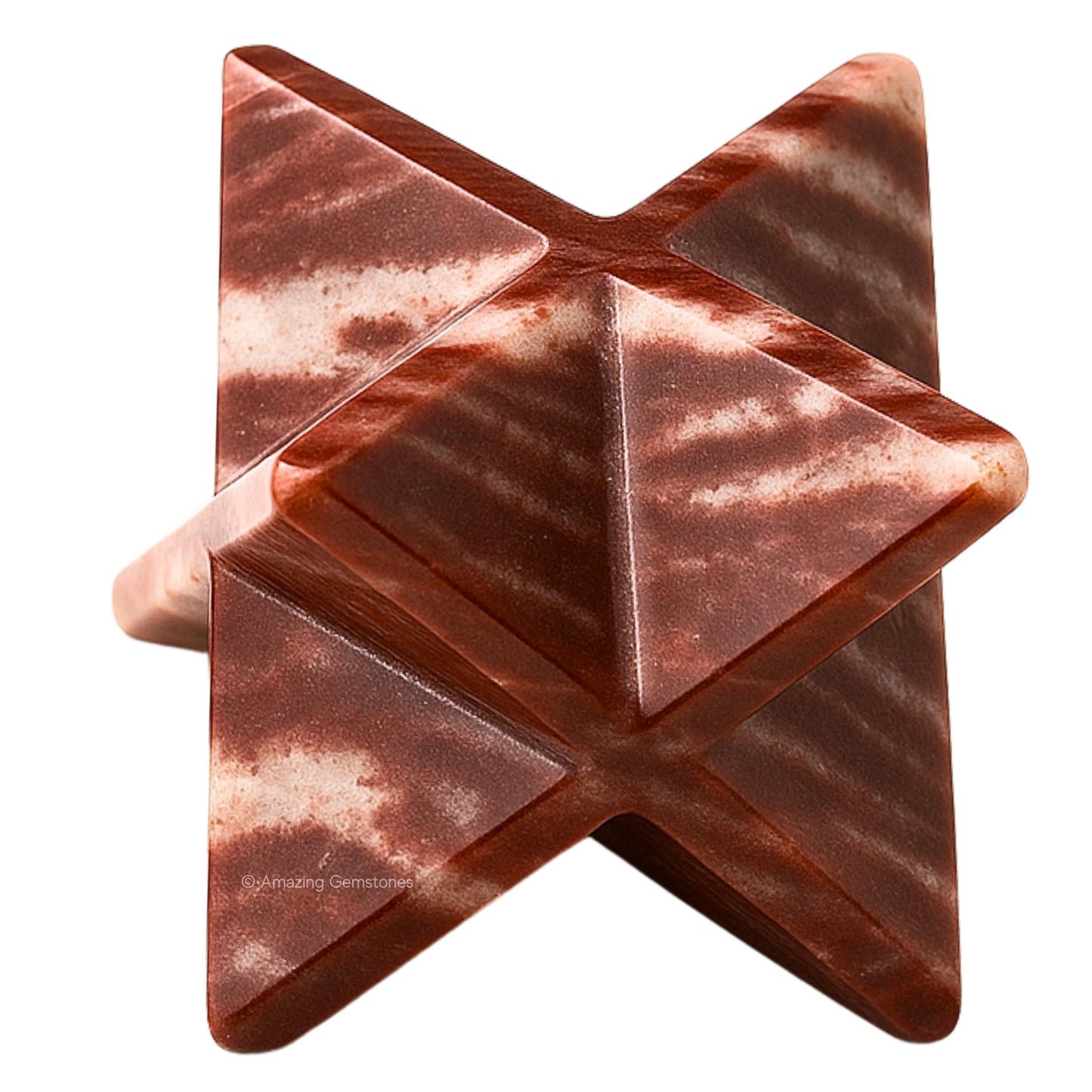Amazing Gemstone Narmada Stone Merkaba Crystal - 1 Inch Metaphysical Merkaba Star for Meditation - Energetic Tetrahedron Crystal and Healing Stones for Spiritual Growth and Healing (20-25mm)