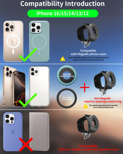 Running Phone Armband&Wristband Holder, Upgraded N52 Magnetic Telescopic Anti-Drop Lanyard, 360° Rotatable Strap for iPhone Samsung Android