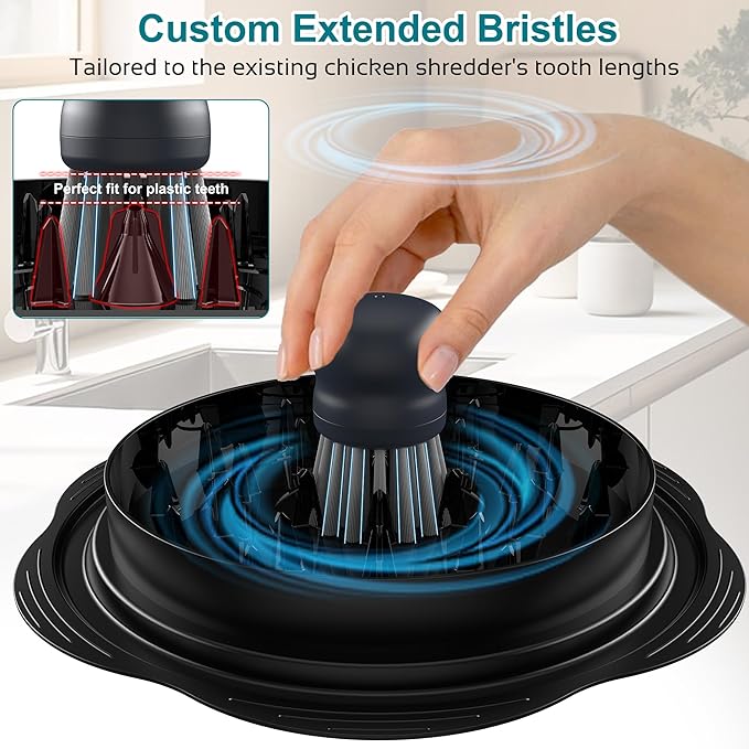 Mini Dish Brush for Cleaning Chicken Shredder, Palm Brush Dish Scrubber