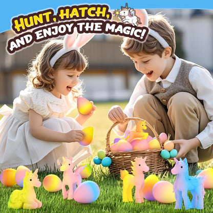 Unicorn Hatching Rainbow Eggs for Kids - 6 Pack Unicorn Toys for Boys & Girls, Birthday Easter Basket Stuffers Gift Ideas for Kids 3+ Year Old - Girl Gifts for Ages 3 4 5 6 7 8
