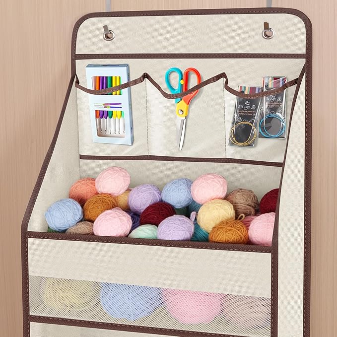 Univivi 6-Shelf Over Door Hanging Organizer Fabric Baby Door Storage