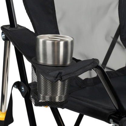 GCI Outdoor Comfort Pro Rocker Camping Chair | Portable Folding Rocking Chair with Durable Armrests & Drink Holder | Official Collegiate Licensed Sideline Sports Chair | USC Trojans