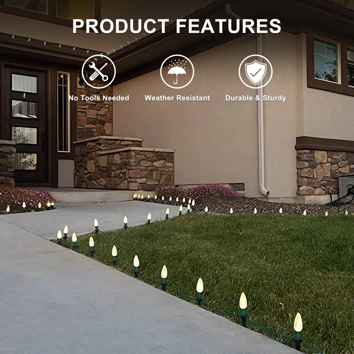 100 Pack Christmas Light Stakes, 4.5 Inch Lighting Stakes for C7 C9 Christmas Lights Outdoor, Yard Stakes,Garden,Lawn,Pathway, Patio, Path, Walkway, Christmas Decoration Green