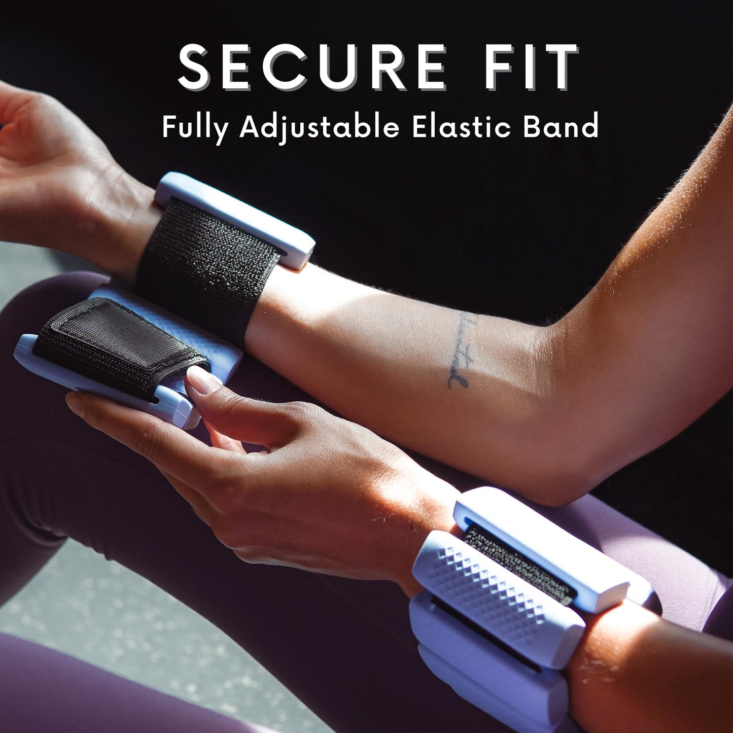 Polyfit Wrist & Ankle Weights - 1 Pair - Wearable Ankle Weights for Women and Men - Wearable Bracelet for Exercise, Yoga, Walking, Running, Dance, Barre, Pilates, Cardio, Aerobics - Sand