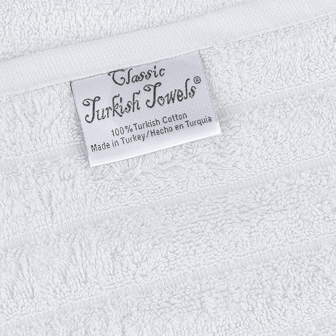Classic Turkish Towels CTT Premium 6 Piece Hand Towels Set, 100% Turkish Cotton