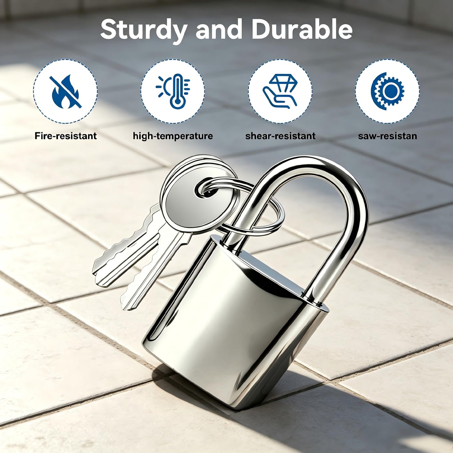 OljezziYa 2 Pcs Small Locker Lock with 3 Keys Alike, Silver Lock Keyed Padlock, Luggage Padlocks for Travel Bags, Securing Luggage, Toolbox, Gym Locker - 32mm(1.25in)