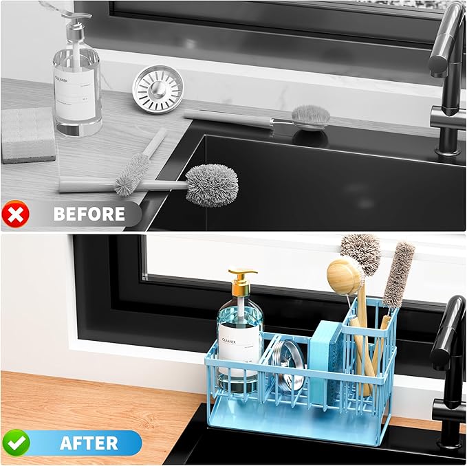 Cisily Blue Kitchen Sink Caddy Organzier