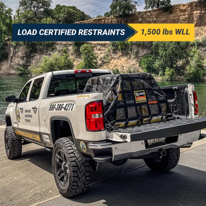 Gladiator Cargo Nets - Heavy Duty Truck Cargo Net-Trcuk Organizer-Truck Bed Cover- Large- Perfect for Trailer, Pickup, Boat, Jeep, SUV, Camping, Hunting-(WLL): 1,500 lbs (LGN-100) 8.75' x 10' ft.
