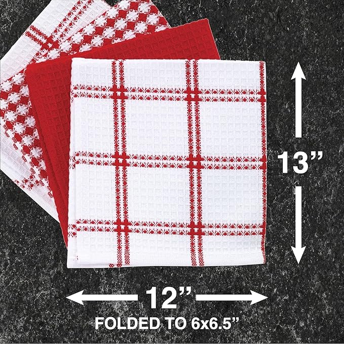 T-Fal Premium Waffle Dish Cloths: Highly Absorbent, Super Soft Long Lasting