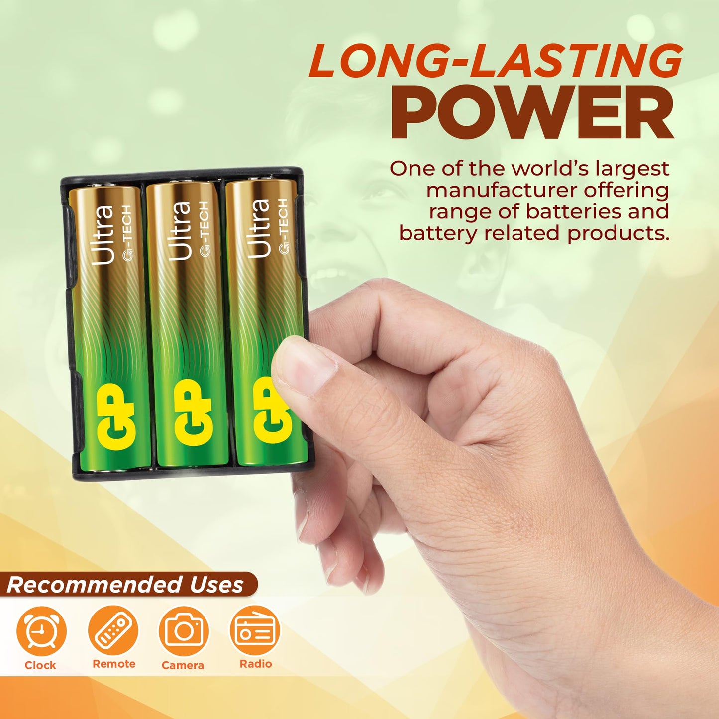 Ultra Alkaline Triple A Batteries, Long Lasting Power - Ideal for Camera, Alarm & Industrial Use - 10-Year Shelf Life - 36 Pack by GP AAA Batteries