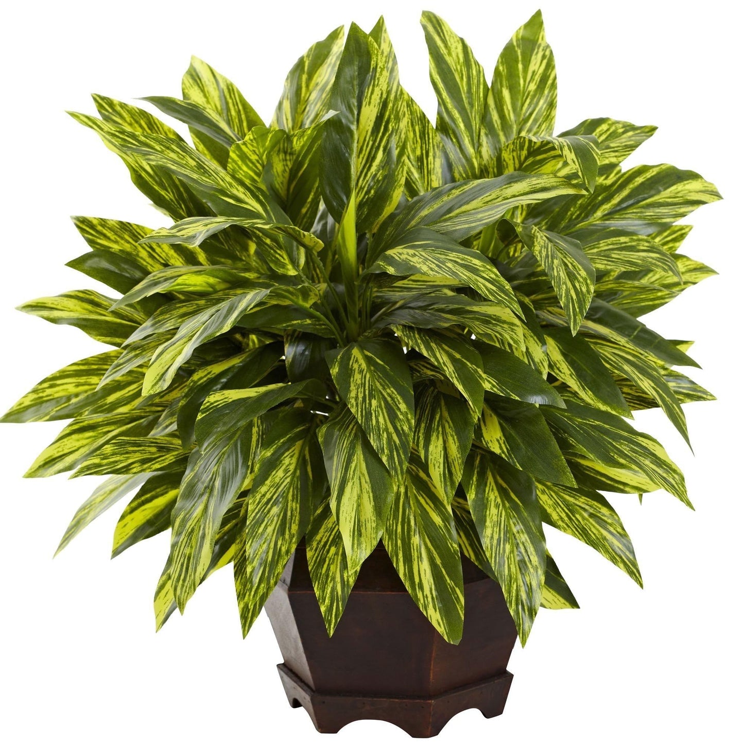Nearly Natural Tradescantia Artificial Plant with Black Hexagon Planter