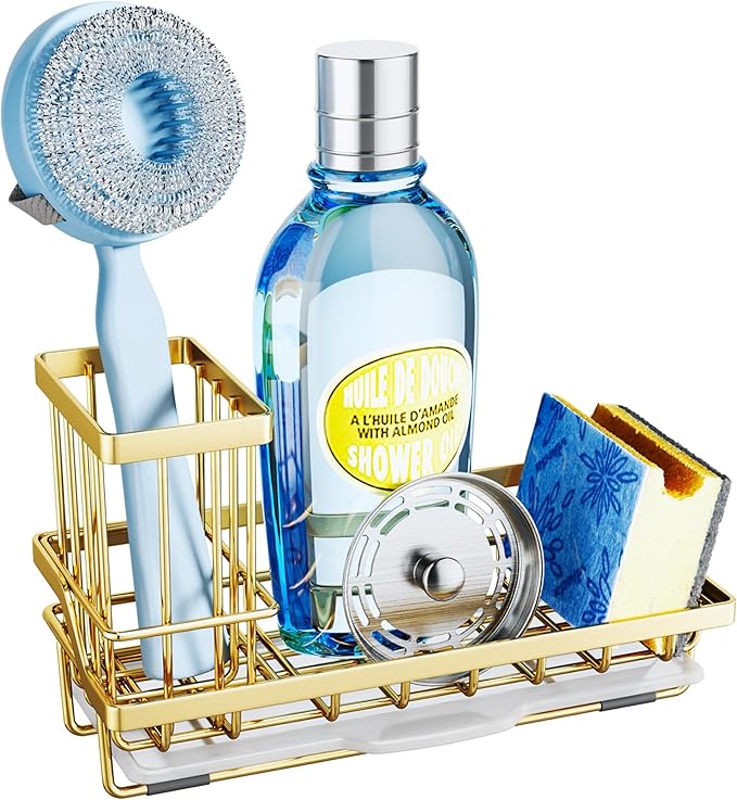 SWTYMIKI Sink Caddy Kitchen Sink Organizer