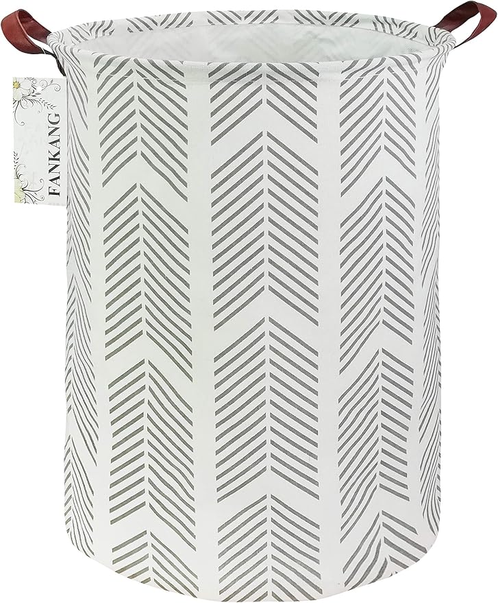 FANKANG Storage Basket, Nursery Hamper Canvas Laundry Basket Foldable