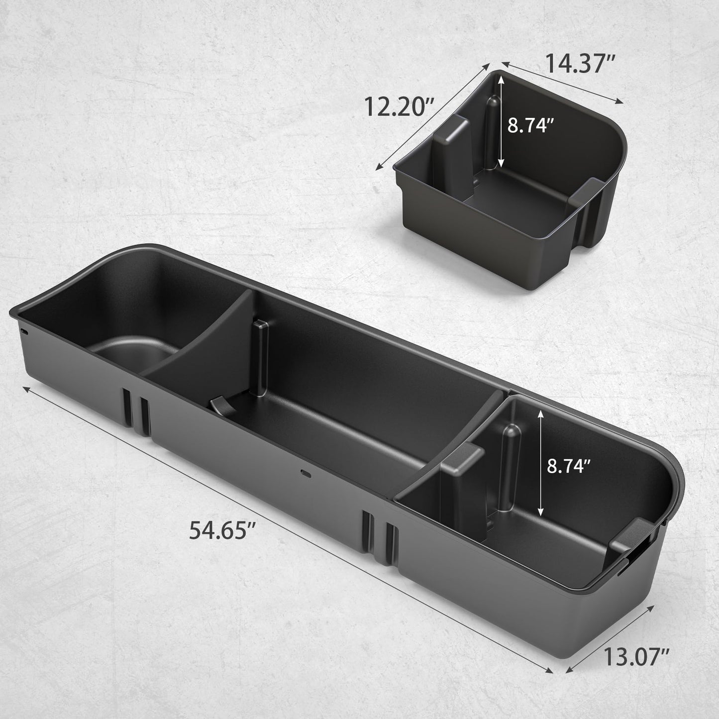 oEdRo Underseat Storage for Ford F150(2015-2026) SuperCrew/Crew Cab & F-250/350/450/550(2017-2026) Super Duty, Upgraded Rear F-150 Under Seat Storage Truck Organizer Tool Box