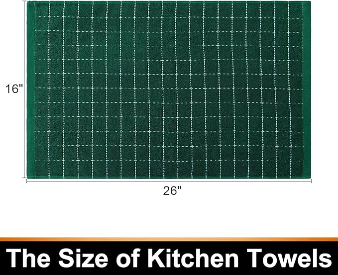 Mordimy 100% Cotton Terry Cloth Kitchen Towels, Super Soft and Absorbent Dish