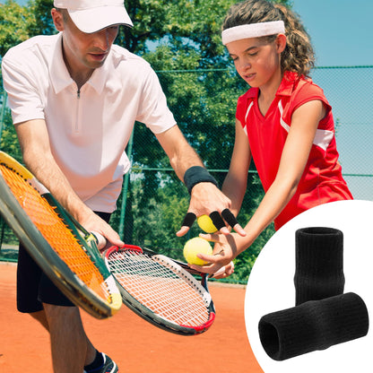 uxcell 10PCS Sport Finger Sleeves Protectors, Elastic Thumb Brace Compression Covers for Trigger Finger, Breathable Finger Splints Support for Relieving Pain 1.8" × 1"