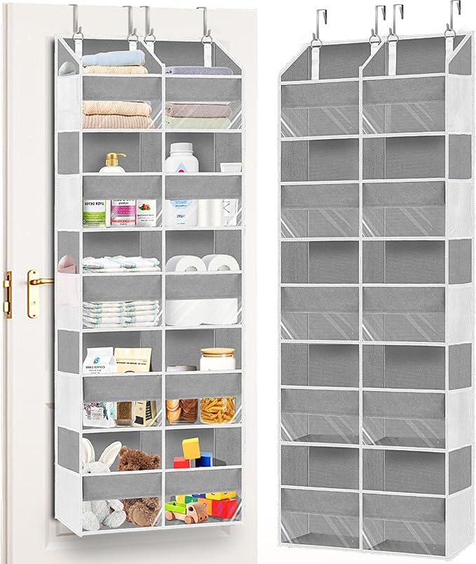 Over The Door Organizer, 5-Tier Extra Large Behind Door Storage
