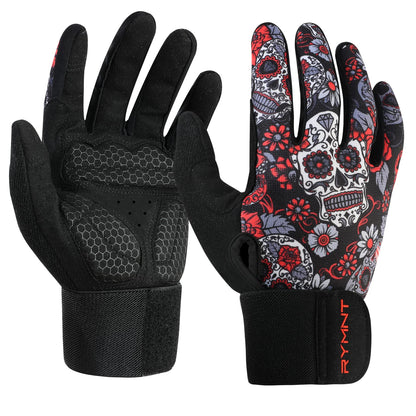 Full Fingers Workout Gloves for Women & Men - Gym Gloves with Extra Grip Foam Padding & Anti-Slip for Fitness, Training & Cycling
