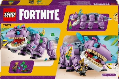 LEGO Fortnite Klombo Toy - Play & Display Dino Figure with Oro and Island Peely Minifigures, plus Accessories - Gamer Gift for 10+ Year Old Boys, Girls & Fans - 77077