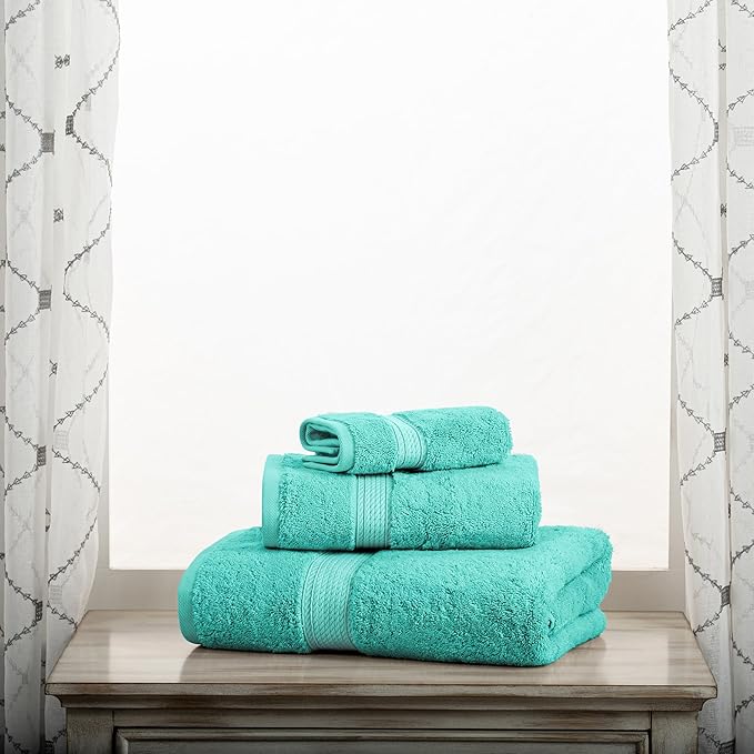 SUPERIOR Solid Egyptian Cotton Towel Set, Hand Towel 20” x 30”, Bath Towel 30”