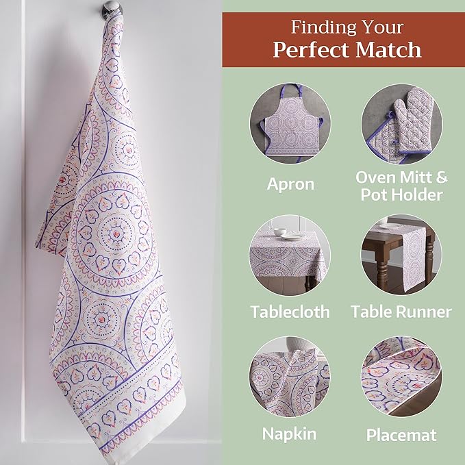 Maison d' Hermine Kitchen Towels Set of 3 100% Cotton 27.50" x 20" Reusable