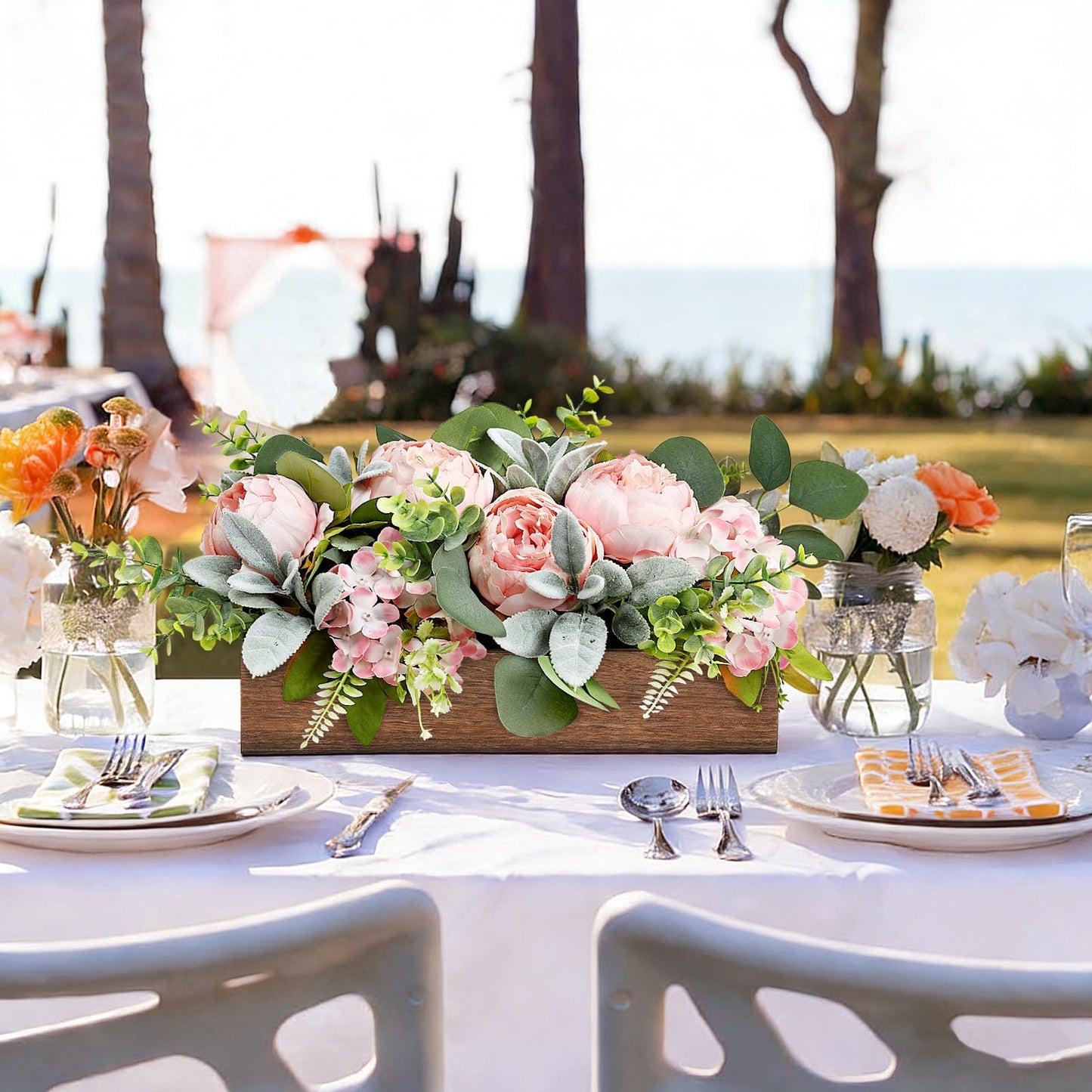 Scawim Pre-Made Flower Table Centerpieces
