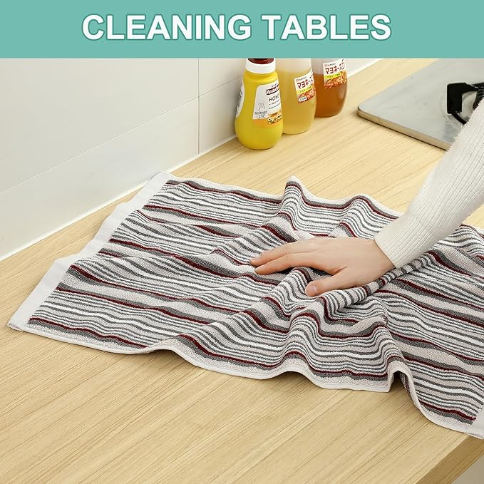 SALAS Kitchen Dish Towels for Drying Dishes, Large Cotton Kitchen Towels