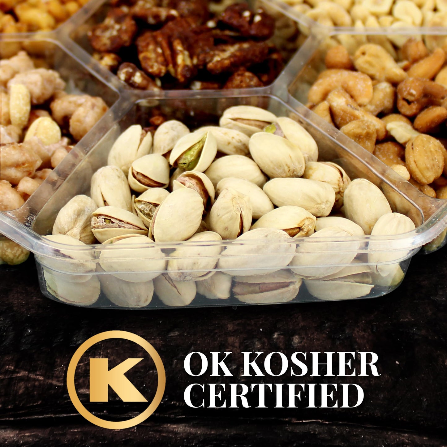 Nuts gift Basket - With a Variety of Freshly Roasted Nuts - Beautifully Packaged Gift Baskets for Woman, Easter Gift Basket for Him.
