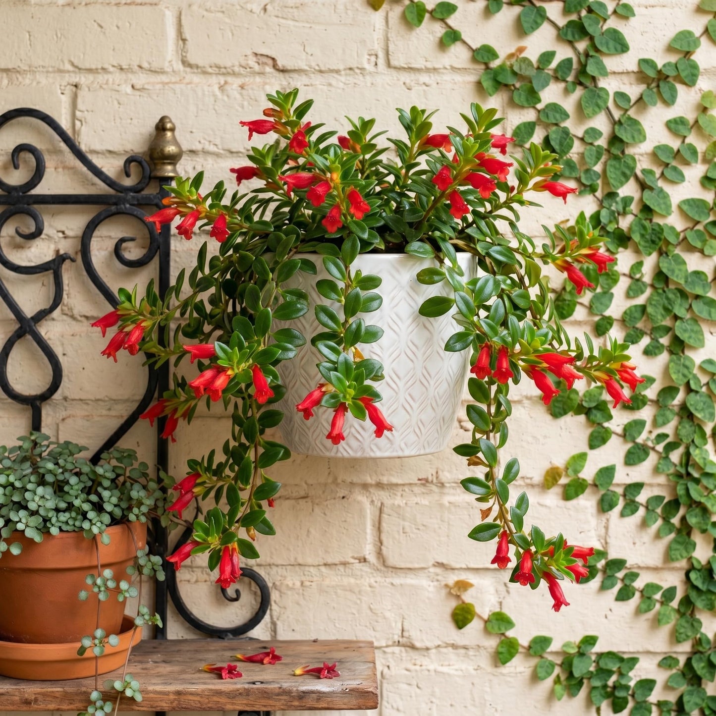 Traling Golden Fish Plant Live, 4-6 Inch Tall, Columnea Goldfish Plant with Long Foliage for Hanging Baskets or Indoor Display
