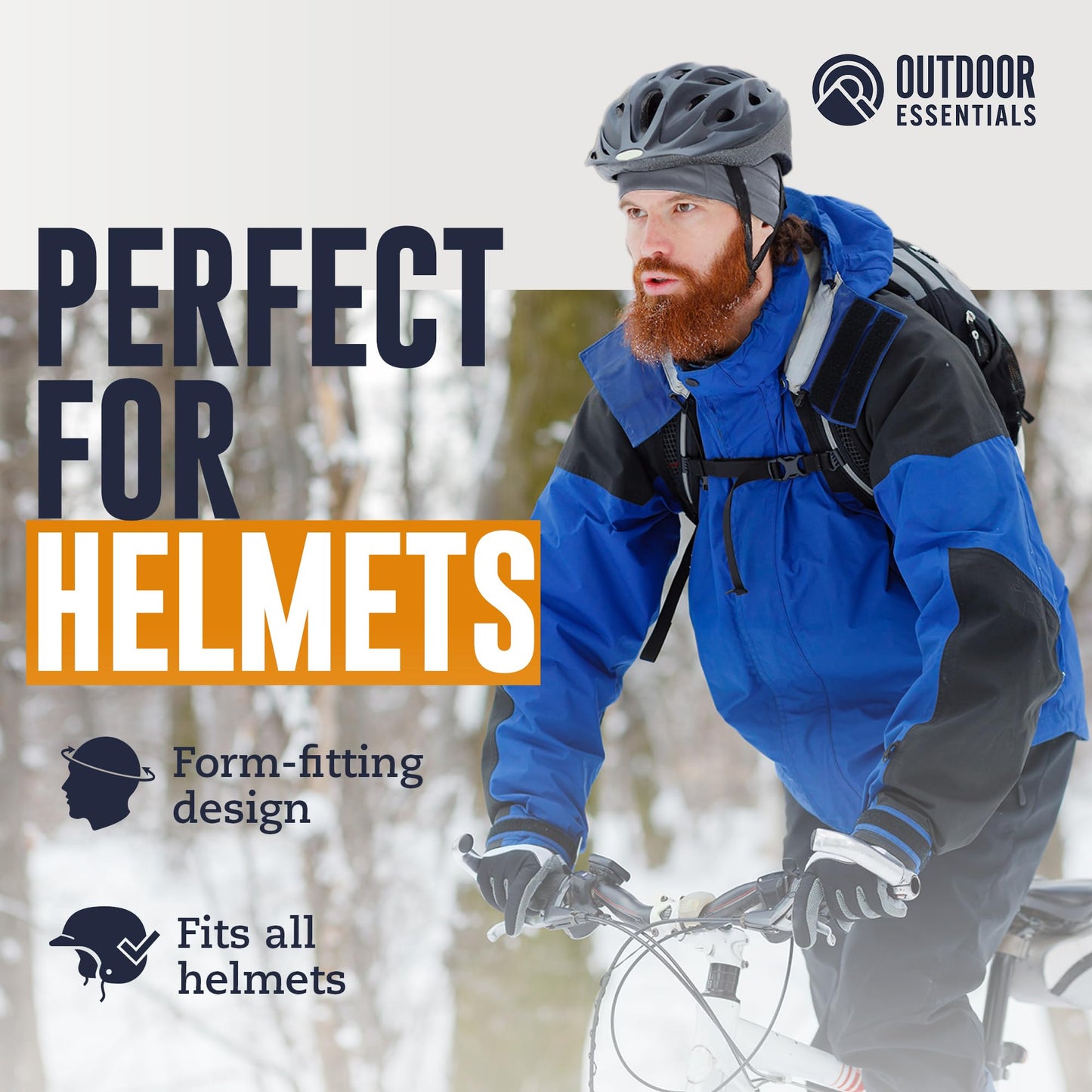 OutdoorEssentials Skull Cap for Men & Women-Helmet Liner,Winter Fleece Cycling Cap, Under Helmet Skull Cap & Running Bike Cap